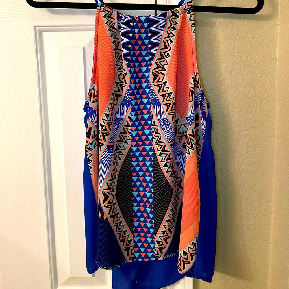 Colorful open back tank top